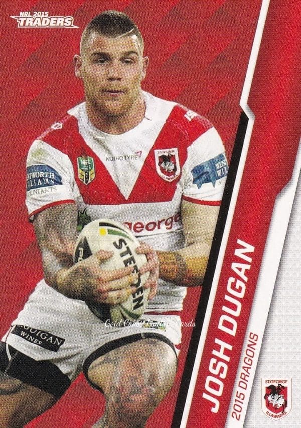2015 NRL Traders Common Card - Base 123 Josh Dugan St George Dragons