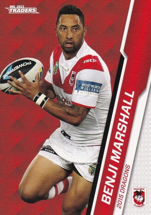 2015 NRL Traders Common Card - Base 124 Benji Marshall St George Dragons