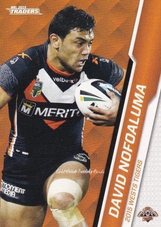 2015 NRL Traders Common Card - Base 154 David Nofoaluma Wests Tigers