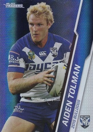 2015 NRL Traders Silver Parallels - P017 Aiden Tolman Canterbury Bulldogs