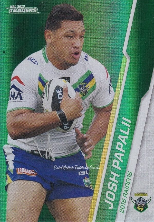 2015 NRL Traders Silver Parallels - P024 Josh Papalii Canberra Raiders