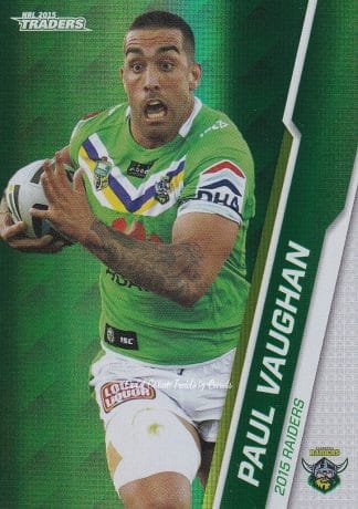 2015 NRL Traders Silver Parallels - P026 Paul Vaughan Canberra Raiders