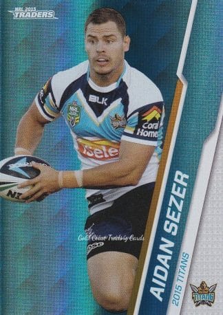 2015 NRL Traders Silver Parallels - P044 Aiden Sezer Gold Coast Titans
