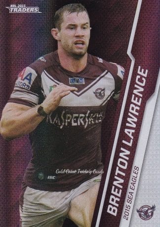 2015 NRL Traders Silver Parallels - P050 Brenton Lawrence Manly Sea Eagles