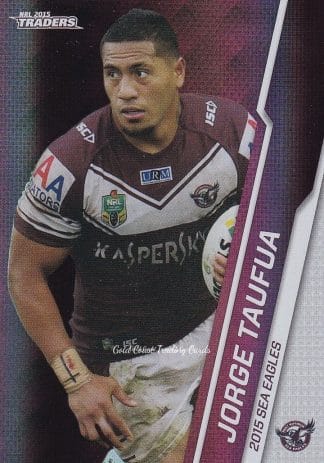 2015 NRL Traders Silver Parallels - P054 Jorge Taufua Manly Sea Eagles
