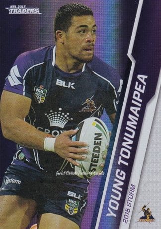 2015 NRL Traders Silver Parallels - P063 Young Tonumaipea Melbourne Storm
