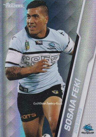 2015 NRL Traders Silver Parallels - P091 Sosaia Feki Cronulla Sharks