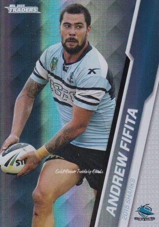 2015 NRL Traders Silver Parallels - P092 Andrew Fifita Cronulla Sharks