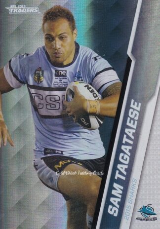 2015 NRL Traders Silver Parallels - P098 Sam Tagataese Cronulla Sharks