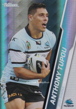 2015 NRL Traders Silver Parallels - P099 Anthony Tupou Cronulla Sharks