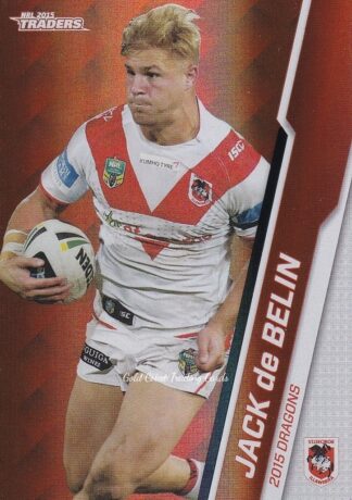 2015 NRL Traders Silver Parallels - P110 Jack De Belin St George Dragons