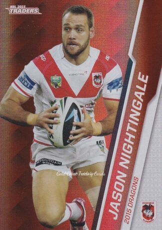 2015 NRL Traders Silver Parallels - P114 Jason Nightingale St George Dragons