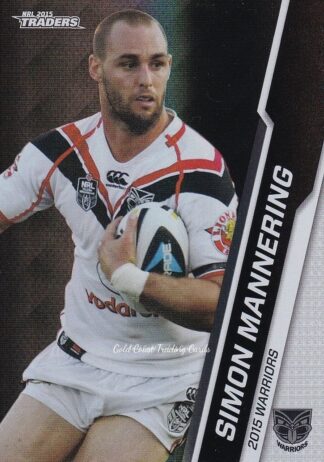 2015 NRL Traders Silver Parallels - P132 Simon Mannering Warriors