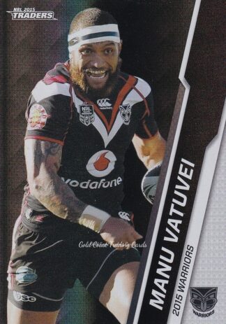 2015 NRL Traders Silver Parallels - P135 Manu Vatuvei Warriors
