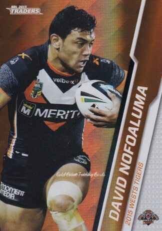 2015 NRL Traders Silver Parallels - P139 David Nofoaluma Wests Tigers