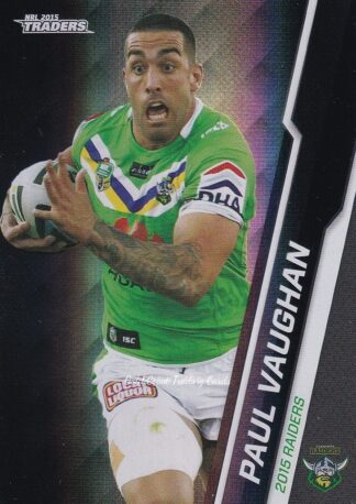 2015 NRL Traders Black Parallels - PS026 Paul Vaughan Canberra Raiders