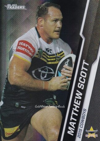 2015 NRL Traders Black Parallels - PS032 Matthew Scott North Qld Cowboys