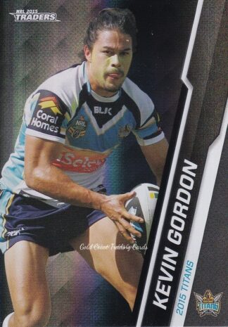 2015 NRL Traders Black Parallels - PS040 Kevin Gordon Gold Coast Titans