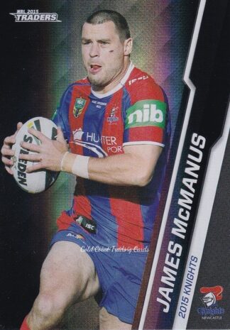 2015 NRL Traders Black Parallels - PS067 James McManus Newcastle Knights