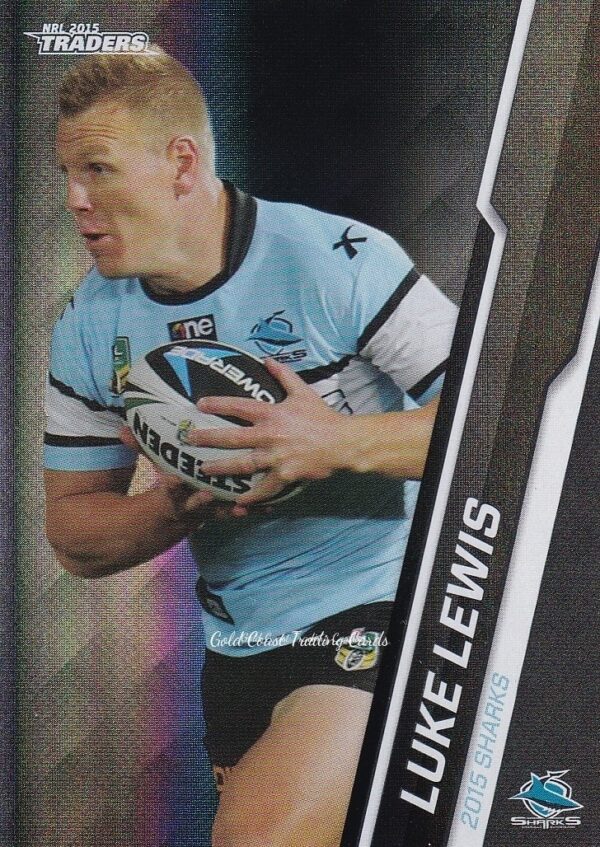 2015 NRL Traders Black Parallels - PS097 Luke Lewis Cronulla Sharks