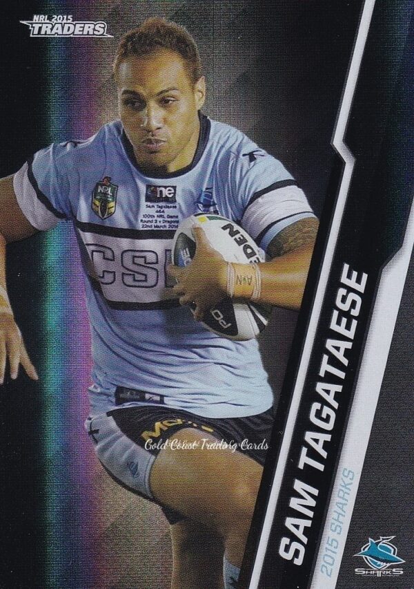 2015 NRL Traders Black Parallels - PS098 Sam Tagataese Cronulla Sharks