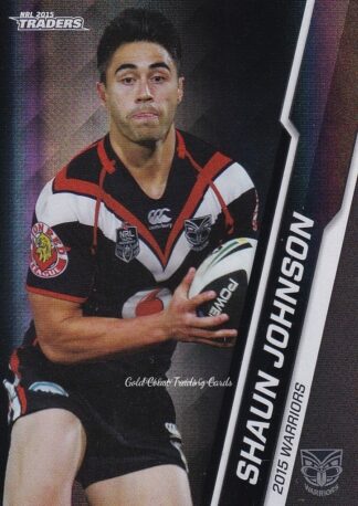 2015 NRL Traders Black Parallels - PS129 Shaun Johnson Warriors