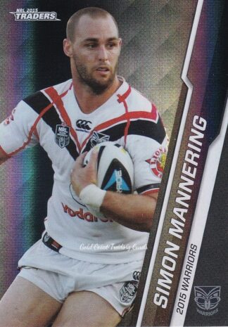 2015 NRL Traders Black Parallels - PS132 Simon Mannering Warriors