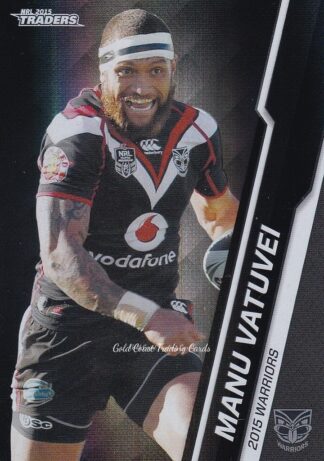 2015 NRL Traders Black Parallels - PS135 Manu Vatuvei Warriors