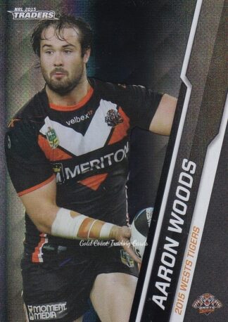 2015 NRL Traders Black Parallels - PS144 Aaron Woods Wests Tigers