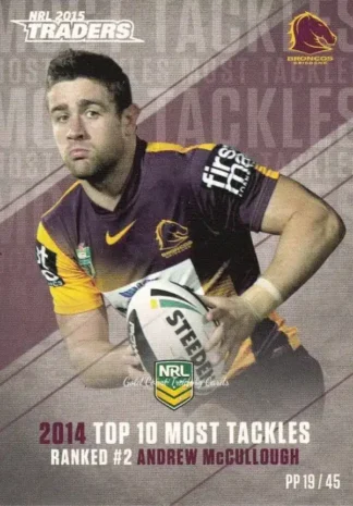 2015 NRL Traders Pieces Of The Puzzle - PP19 Andrew McCullough Brisbane Broncos