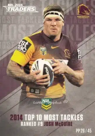 2015 NRL Traders Pieces Of The Puzzle - PP26 Josh McGuire Brisbane Broncos
