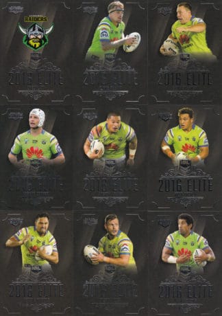 2016 NRL Elite Base Team Set - Canberra Raiders