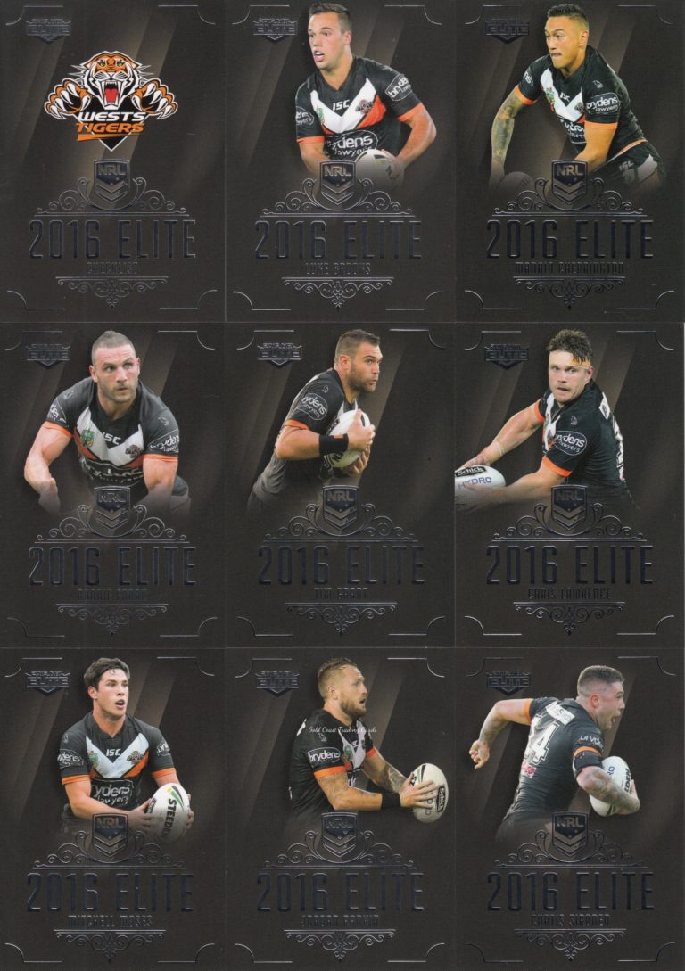 2016 NRL Elite Base Team Set - Wests Tigers