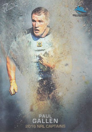 2016 NRL Elite NRL Captains - C04 Paul Gallen Cronulla Sharks