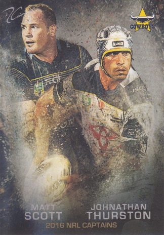 2016 NRL Elite NRL Captains - C09 Thurston & Scott North Qld Cowboys