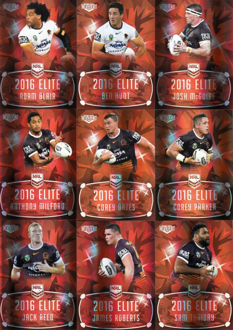 2016 NRL Elite Ruby Mojo - MR01 Brisbane Broncos Team Set
