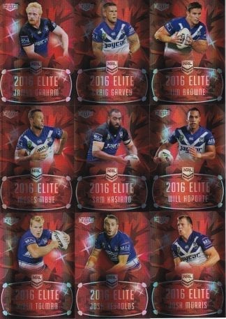 2016 NRL Elite Ruby Mojo - MR03 Canterbury Bulldogs Team Set