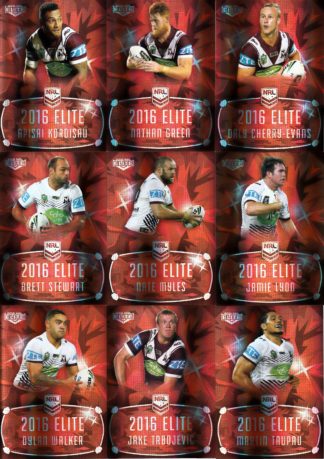 2016 NRL Elite Ruby Mojo - MR06 Manly Sea Eagles Team Set