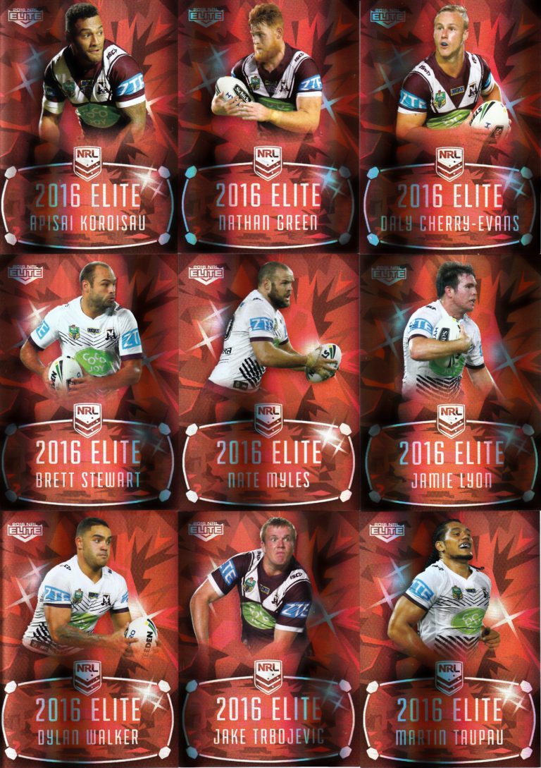 2016 NRL Elite Ruby Mojo - MR06 Manly Sea Eagles Team Set