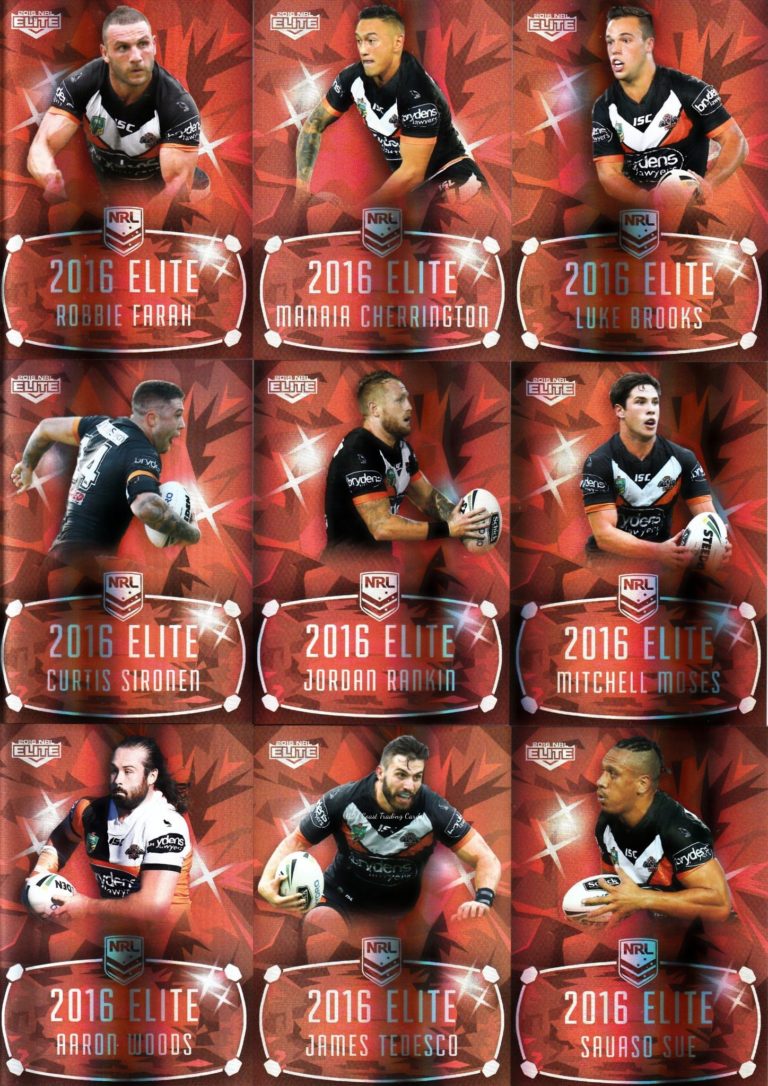 2016 NRL Elite Ruby Mojo - MR16 Wests Tigers Team Set