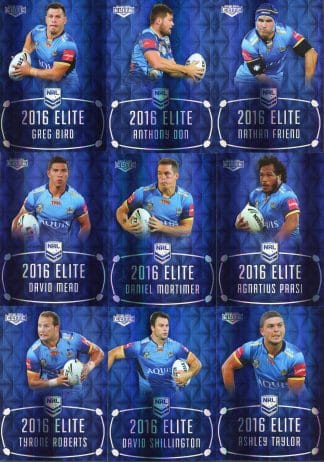 2016 NRL Elite Sapphire Mojo - MS05 Gold Coast Titans Team Set