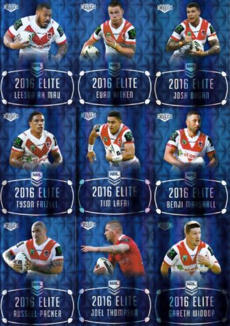 2016 NRL Elite Sapphire Mojo - MS13 St George Dragons Team Set