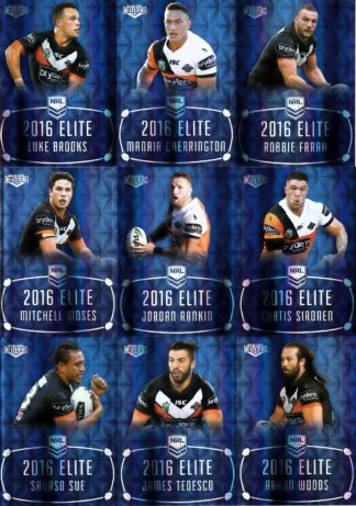 2016 NRL Elite Sapphire Mojo - MS16 Wests Tigers Team Set