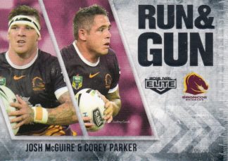 2016 NRL Elite Run & Gun - RG02 McGuire & Parker Brisbane Broncos