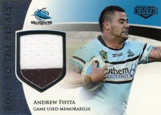 2016 NRL Elite Road To Finals Jersey Patch - RF2 Andrew Fifita Cronulla Sharks