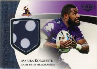 2016 NRL Elite Road To Finals Jersey Patch - RF3 Marika Koroibete Melbourne Storm