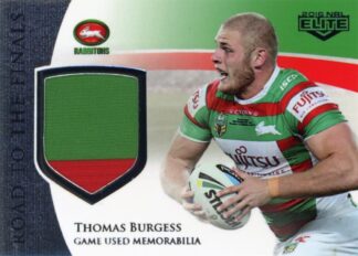 2016 NRL Elite Road To Finals Jersey Patch - RF4 Thomas Burgess South Sydney Rabbitohs