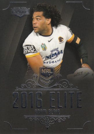 2016 NRL Elite Common Card - Base 002 Adam Blair Brisbane Broncos