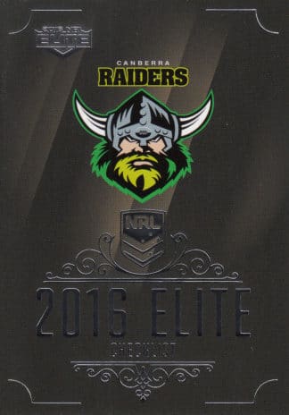 2016 NRL Elite Common Card - Base 013 Checklist Logo Canberra Raiders