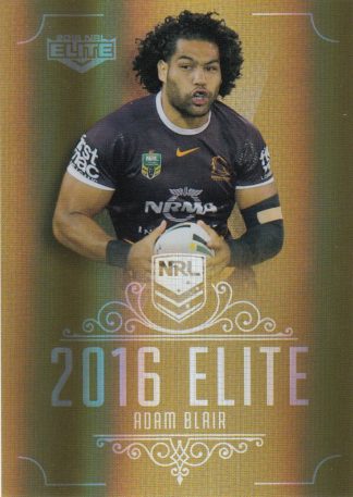 2016 NRL Elite Gold Parallel - SG002 Adam Blair Brisbane Broncos